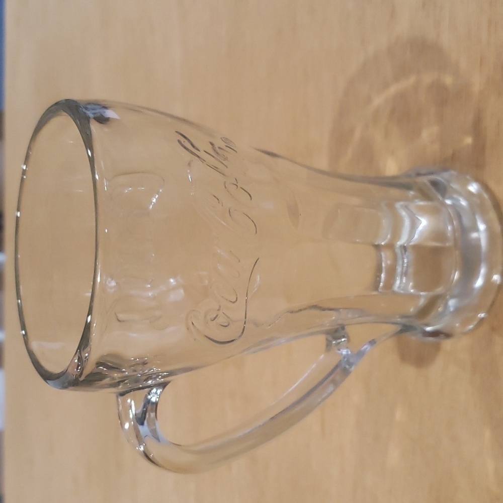 Coca Cola Tall Clear Glass with Handle